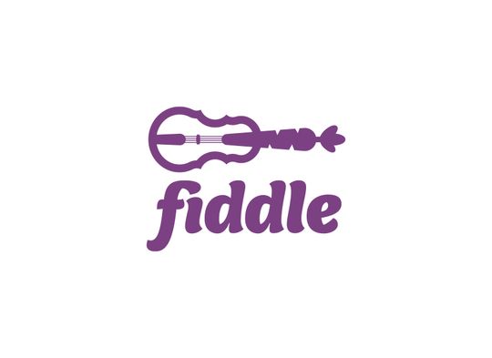 The logo, in purple, on white