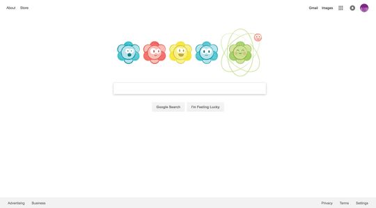The Google Doodle mocked up on the Google home page