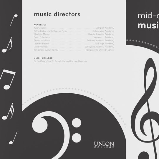 The back of the MAU musicfest program