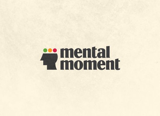 Mental Moment logo placed on a textured grain background