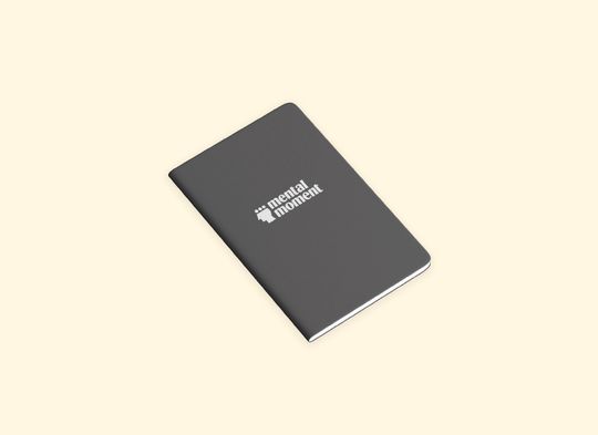 Field Notes-esque notebook mockup with the logo