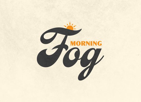 Morning Fog logo placed on a textured grain background